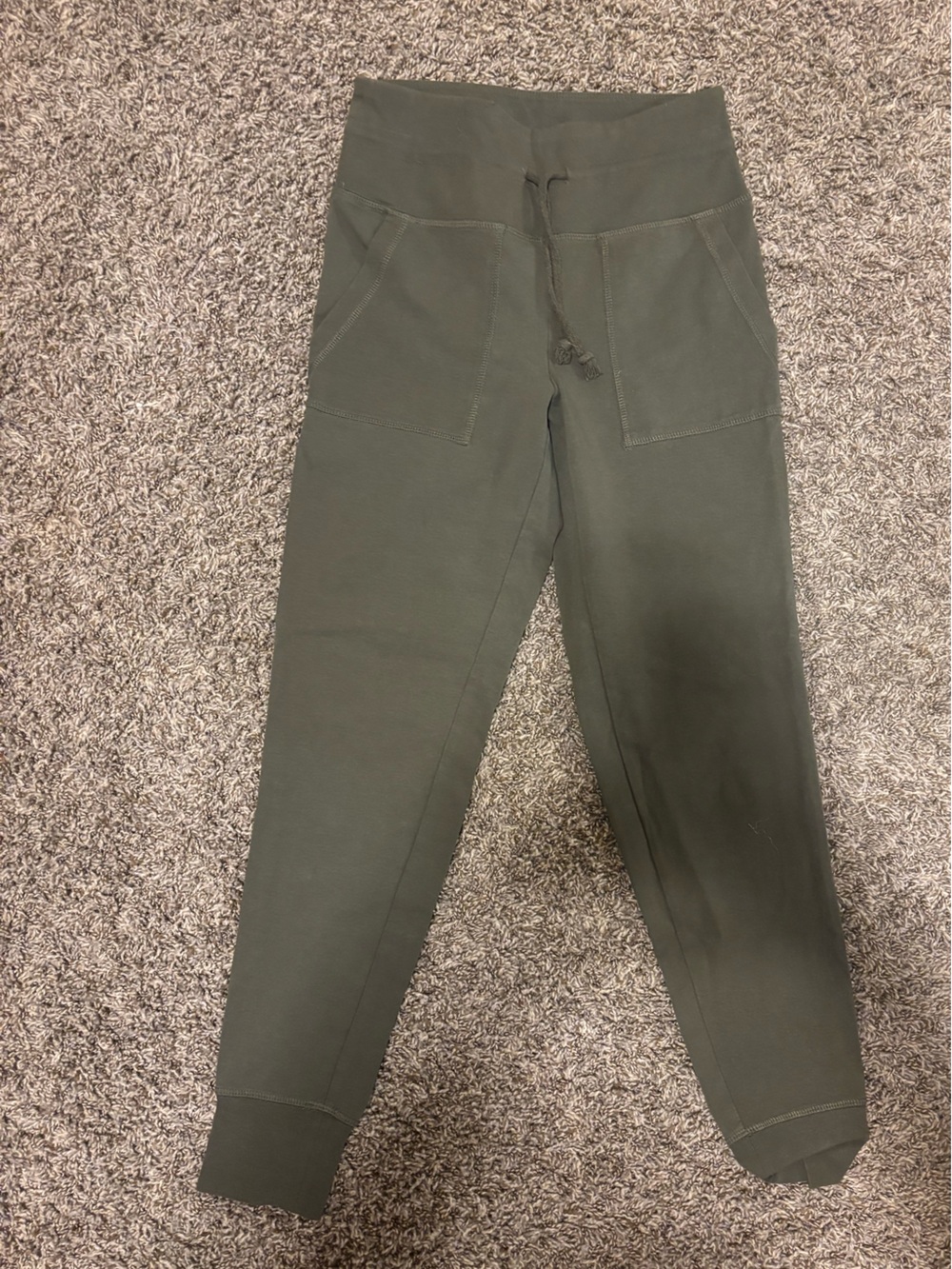 Olive Green Drawstring Jogger Pants